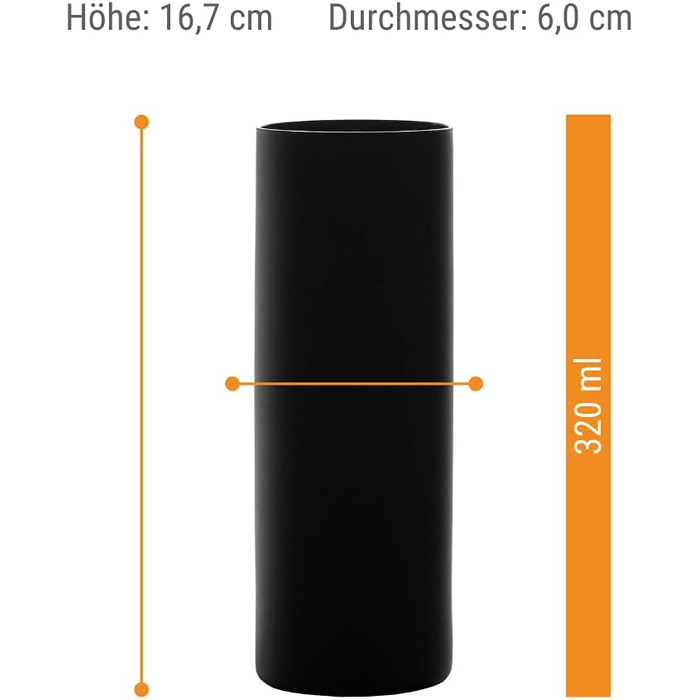 Стаканы для кампари 320 мл, набор 6 предметов, черные New York Bar Stölzle Lausitz