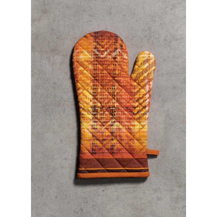 Рукавички для духовки Maison d&39 Hermine, Прихватки для каструль, 100 бавовна, термостійкі кухонні рукавички, рукавички для духовки (19 x 33 см) та прихватки для каструль (20 x 20 см) для приготування їжі, Morzine - Рукавички для духовки (19 x 33 см) та 