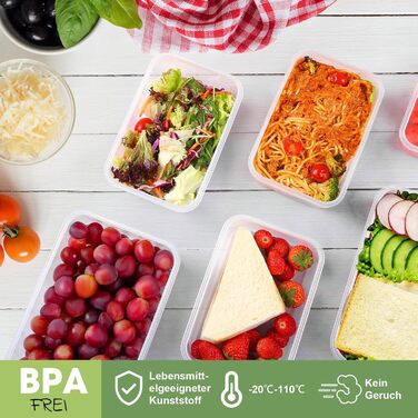 Набір з 8 контейнерів для зберігання харчових продуктів з кришками YASHE