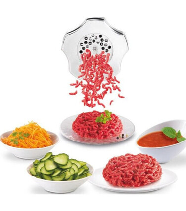 М'ясорубка 2000 Вт з насадкою для ковбас пластик/метал HVB Plus Tefal