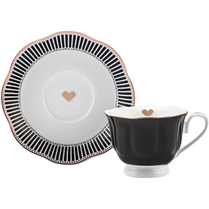 Набір чашок для еспресо з блюдцами на 6 осіб 80 мл, 12 предметів Piraye KARACA