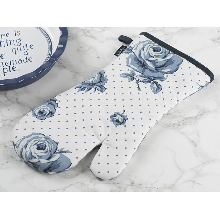 Рукавичка кухонна бавовна, 37 х 19 см Vintage Indigo White Floral CreativeTops