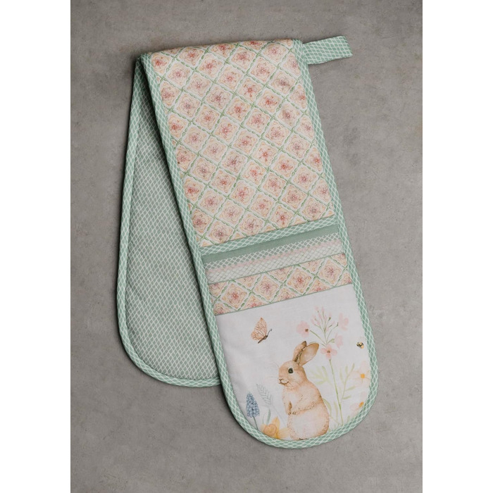 Рукавички для духовки Maison d&39 Hermine, Прихватки, 100 бавовна, термостійкі кухонні рукавички, рукавички для духовки (19 см x 33 см) та прихватки (20 см x 20 см) для приготування їжі, Морзін - Рукавички для духовки на День подяки/Різдво (19 x 33 см) та