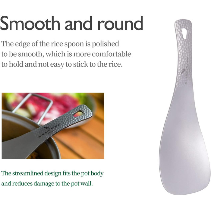 Титанова ложка з короткою ручкою для кемпінгу Boundless Voyage