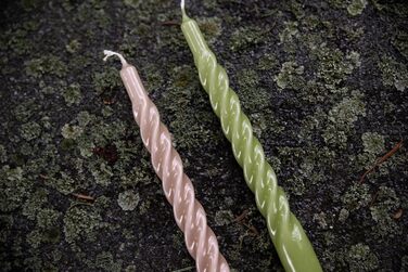 Набір з 6 декоративних свічок 2,2 x 21 см, теплий сірий Candles with a Twist Kunstindustrien