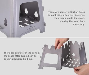 Титановая дровяная печь с кронштейном iBasingo