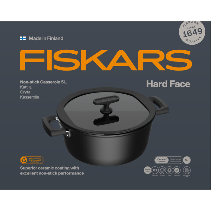 Каструля Fiskars Hard Face 5 л (1075527)