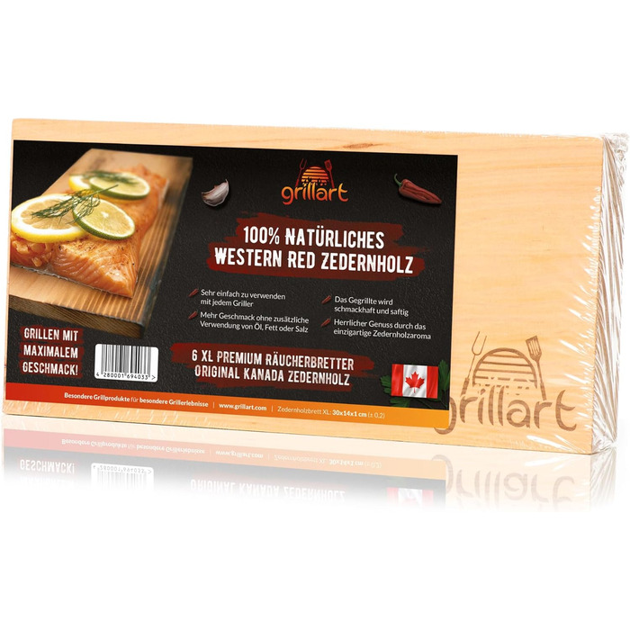 Набір із 6 дошок для гриля 30 х 14 см grillart