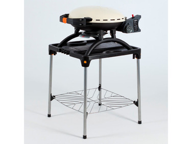 КОМПЛЕКТ Портативний переносний газовий гриль O-GRILL 500, кремовий + шланг в подарунок! Код: 013368