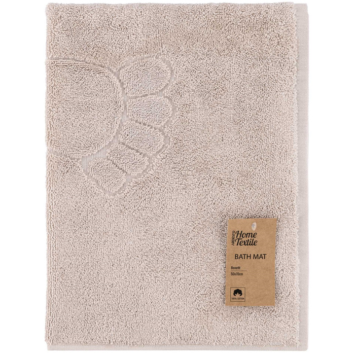 Килимок для ніг махровий Ardesto Benefit, 50х70см, 100% бавовна, айворі