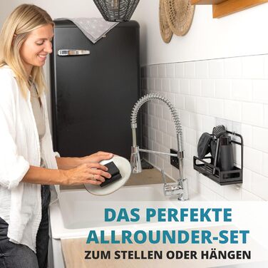 Губки для миття посуду, 10 шт., 4x7x9 см I Сірий колір I Двошарові, м&39яка сторона та сторона для чищення I Для каструль, сковорідок та посуду I Кухонний помічник Губка для прибирання Кухонна губка Губка для прибирання (набір органайзерів)