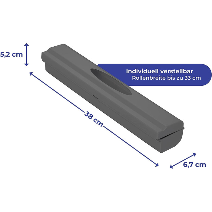 Диспенсер для плівки 6,7 x 38 x 5,2 см, чорний Wenko