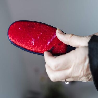 Двусторонняя ворсистая щетка для одежды, синяя Korbond