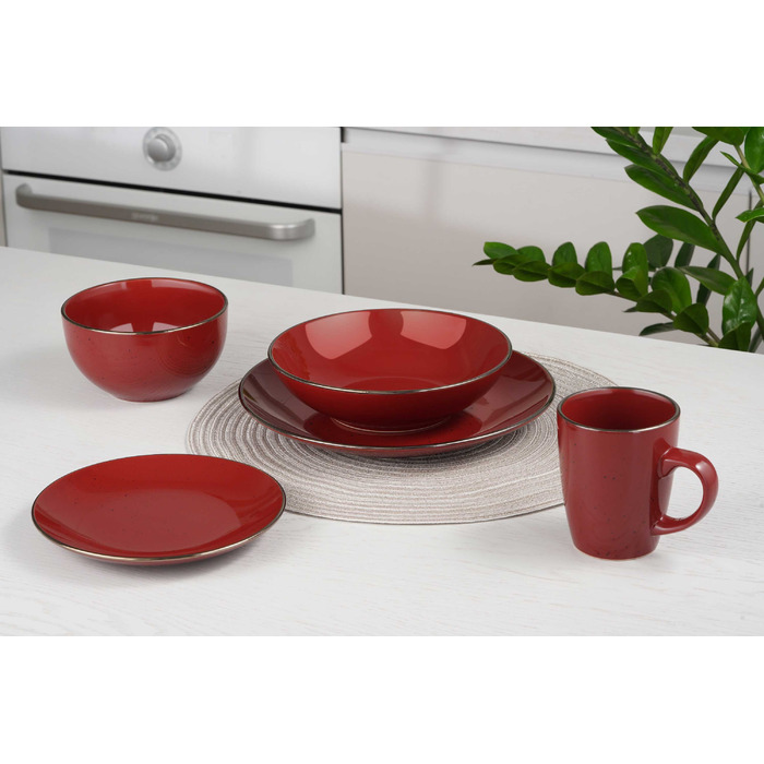 ARDESTO Тарілка обідня Bagheria, 26 см, Sangria, кераміка