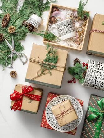 Набір чашок для кави DOWAN, 6 x 560 мл Кавова чашка порцеляна, великі чашки в китайському традиційному стилі візерунка для кави, молока, чаю та какао, кавова кружка (синя та біла)