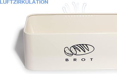 Хлібниця з кришкою 42 х 23 х 16 см бежевий Theo&Cleo