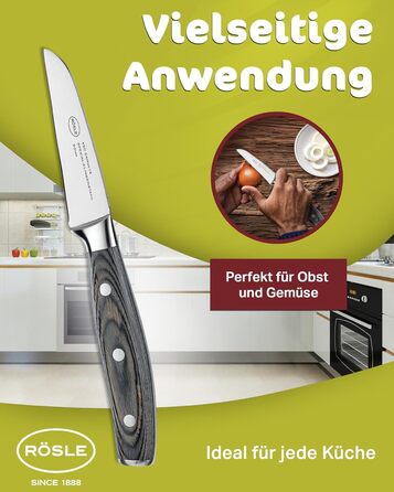 Нож для овощей 9 см Wolfgrey Rosle