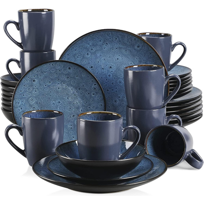 Столовий сервіз з керамограніту 32 предмети на 8 осіб vancasso