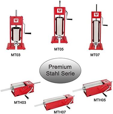 Машина для наповнення ковбаси професійна вертикальна 7 л, червоний MT07 Beeketal