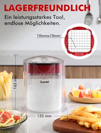 Измельчитель картофель фри с 2 режущими ножами Geedel