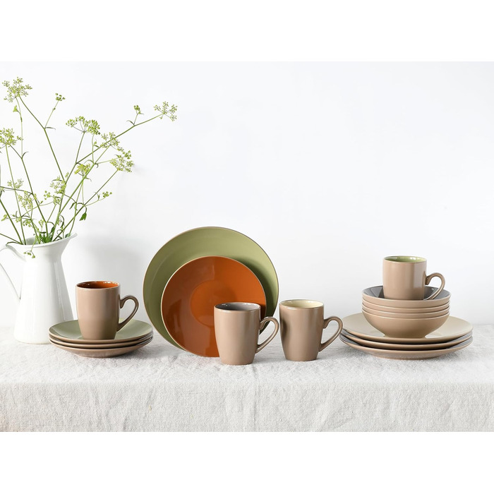 Набір посуду на 4 персони, 16 предметів, Urban Jungle Creatable