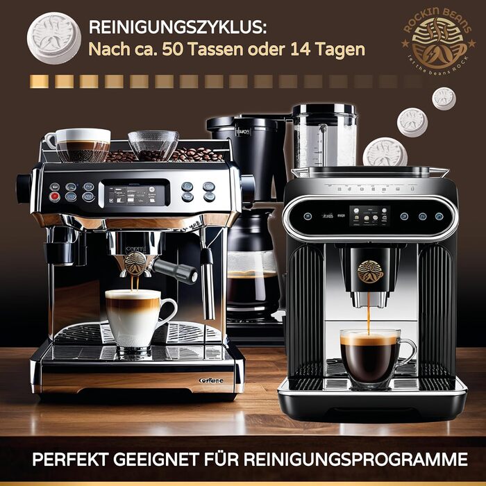 Таблетки для чищення кавомашин 100 шт Rockin Beans