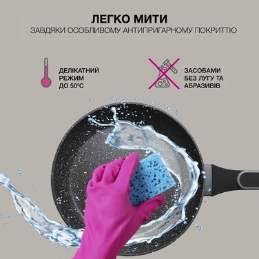 Сковорода для жарки Fissman LAURA 24x4,9 см алюминий с антипригарным покрытием (14473)