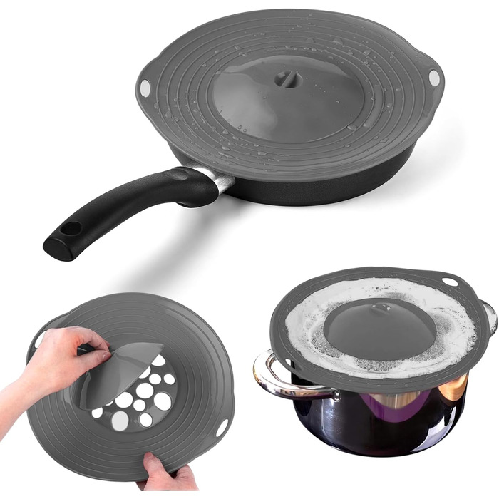 Кришка  із силіконовим захистом від википання 29 см LURNODY