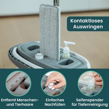 Набір швабри з відром 140 см WONDERHOME