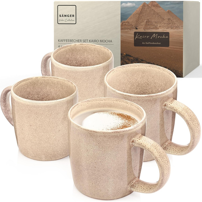 Комбінований сервіз на 6 персон, набір тарілок кавовий кухоль макаронна миска 30 шт. , набір посуду з кераміки посудомийна машина - мікрохвильова піч - стійкий до подряпин, набір посуду з кераміки ЦІННІСНА КОЛЕКЦІЯ (Каїр Мокко, кавовий кухоль 4 шт.).