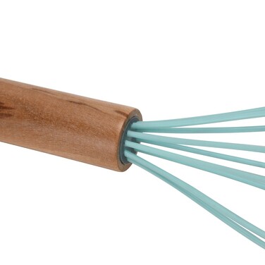 Збивалка Fissman 20 см з дерев`яною ручкою силікон (1198)