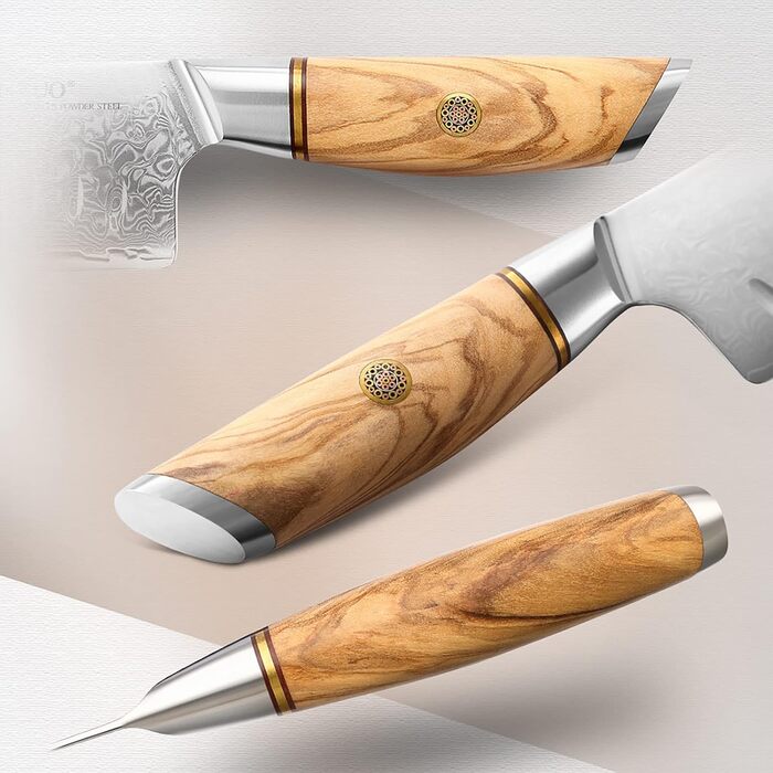 Нож сантоку 18,2 см, дамасская сталь Lan XINZUO