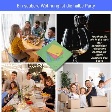 Преміальний набір із 5 губчастих серветок з мікрофібри 18 x 19 см Walfinus