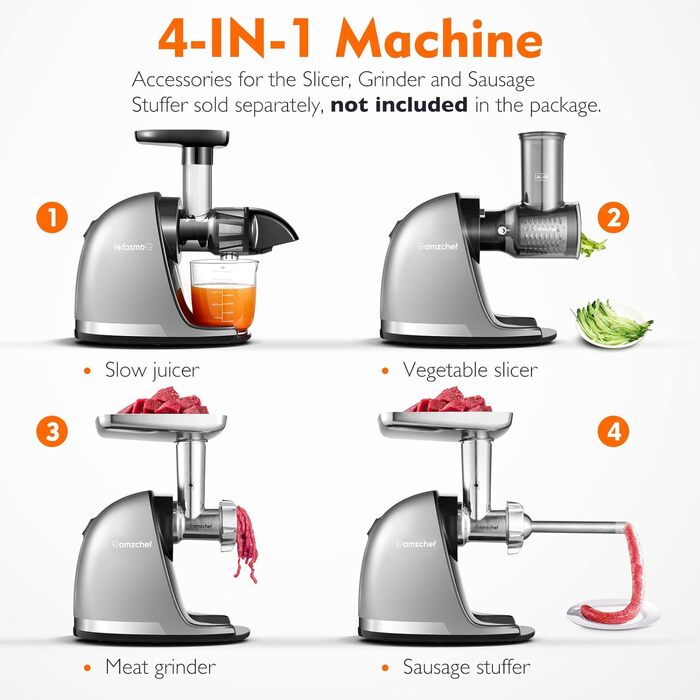 Соковыжималка для овочі та фрукти, 150 Вт Amzchef