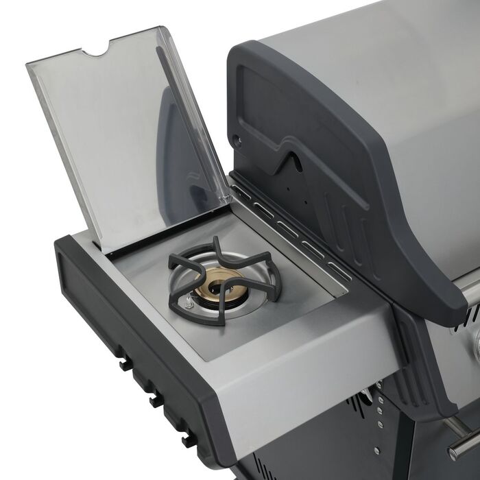 Газовый гриль SANTOS S-301 Black, с боковой горелкой, черный 900235 Код: 010949