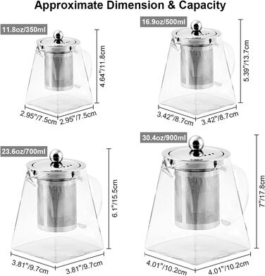 Чайник заварочный 350 мл с ситечком BONNACC