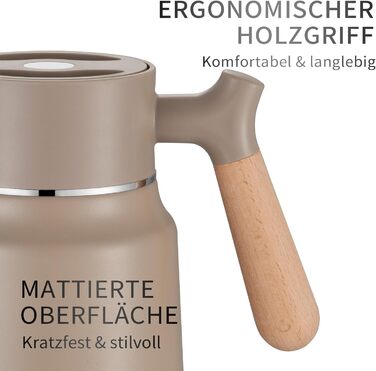 Термос-кавник 1,5 л нержавіюча сталь, хакі VETIN