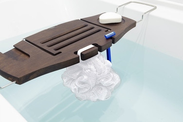 Полиця для ванної 71,1-94x21,6x3,8 см коричнева Aquala Bathtub Caddy Umbra