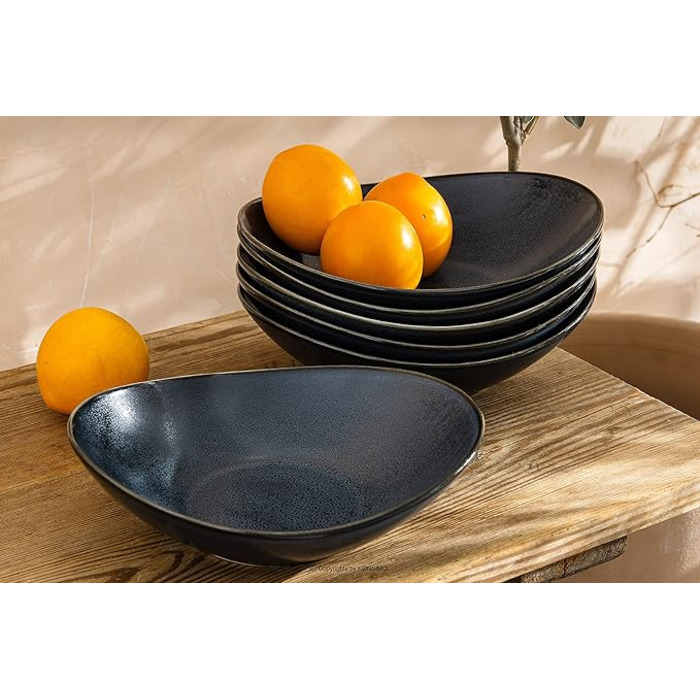 Набор глубоких тарелок на 6 человек, фарфор, 450 мл Konsimo