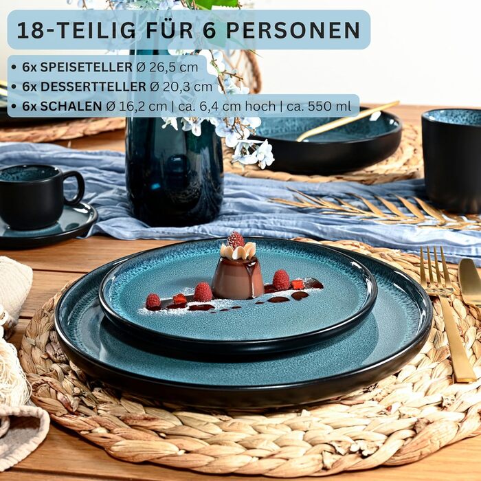 Кам&39яні миски для пасти 6 предметів, набір мисок для пасти на 6 осіб, набір мисок можна мити в посудомийній машині та використовувати в мікрохвильовій печі, велика багатофункціональна миска темно-сірого кольору 750 мл VALUE COLLECTION (Vigo, набір посуд