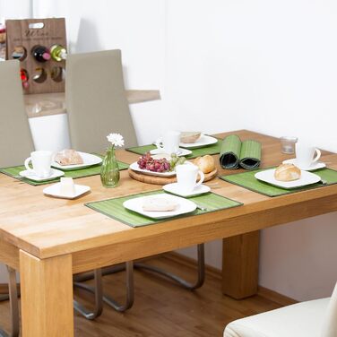 Набір із 6 сервірувальних килимків 45 x 30 см, зелений Relaxdays