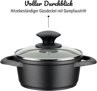 Набір каструль та сковорідок, 7 предметів, чорний Gourmet Granite GSW