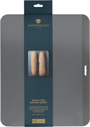 Противень 35 x 28 см двухслойный, серый MasterClass