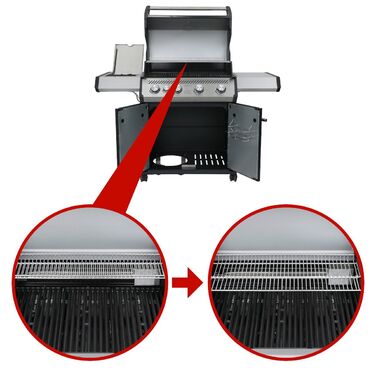 Газовый гриль SANTOS S-401, с боковой горелкой, нержавеющая сталь 900266 Код: 010955