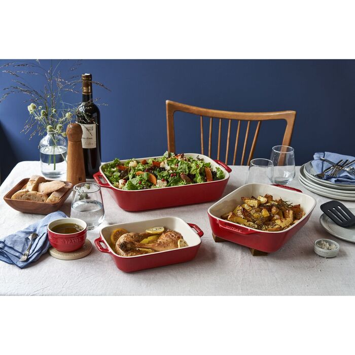 Форма для запікання, 3 предмети вишнево-червона Staub