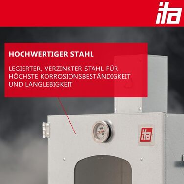 Преміальна коптильна шафа з 3 рівнями ITA