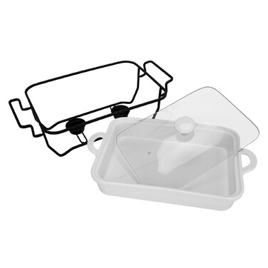 Марміт прямокутний Fissman 31x22,5x6,5 см / 2,2 л фарфор (14161)