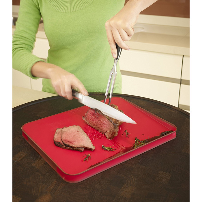 Обробна дошка багатофункціональна червона, 37 х 29 см Cut Carve Plus Large Joseph Joseph
