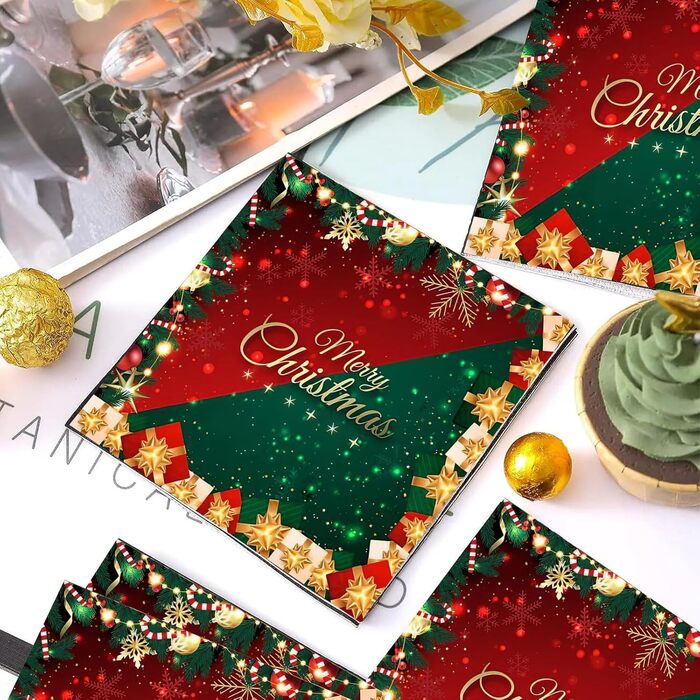 Різдвяні паперові серветки 100 шт. Shinybox