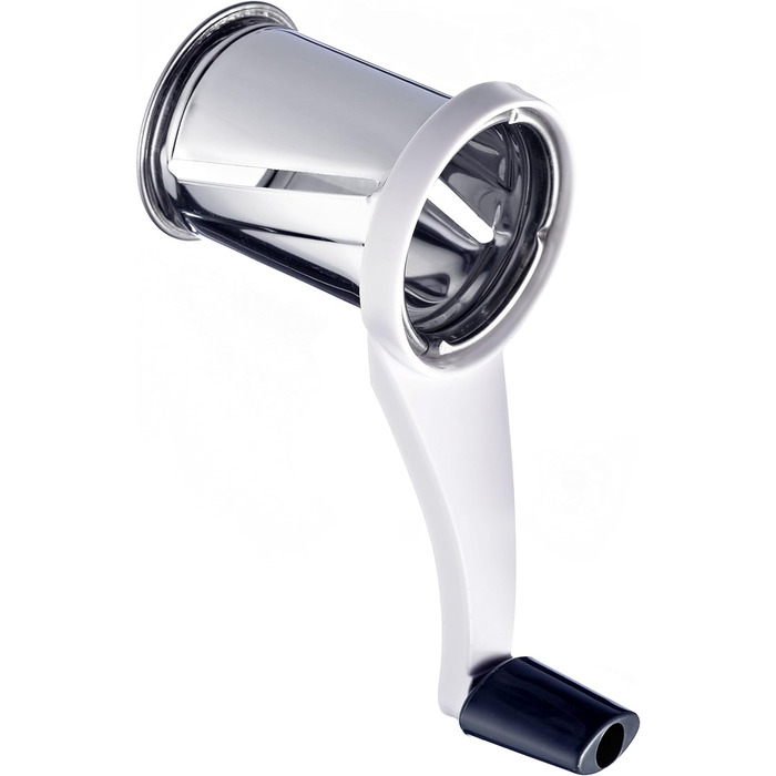 Барабанна терка/рубанок Westmark з 3 ріжучими барабанами та вбудованим поршнем, нержавіюча сталь/пластик, тріо, білий/антрацит, 11722260 одинарний